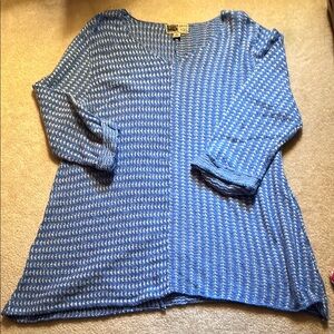 Habitat Blue boxy cotton sweater lt blue/white Sz M